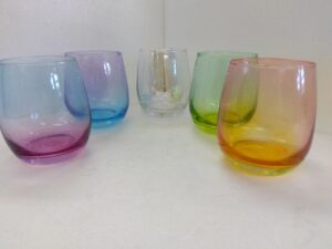 サンドブラスト体験用のグラデーションガラス