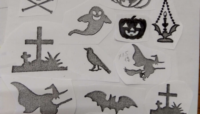 魔女や蝙蝠の絵のハロウィン用買ってんぐシート