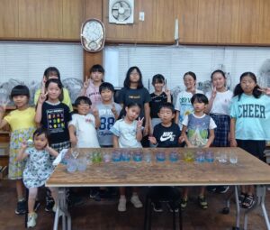 サンドブラスト体験の団体さんで数家族参加の皆残の作品